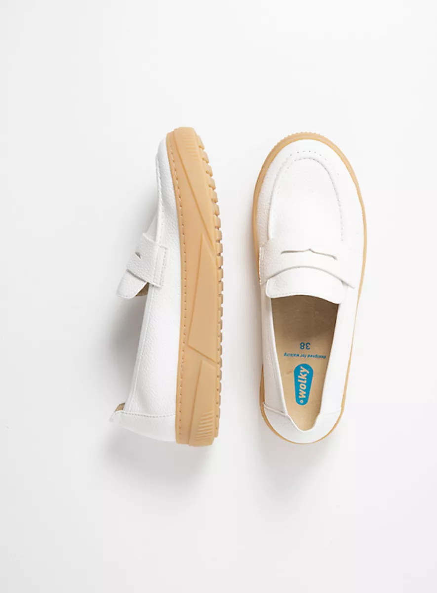 Wolky Slipons 02085 Lumari F2F 81100 white vegan biocare