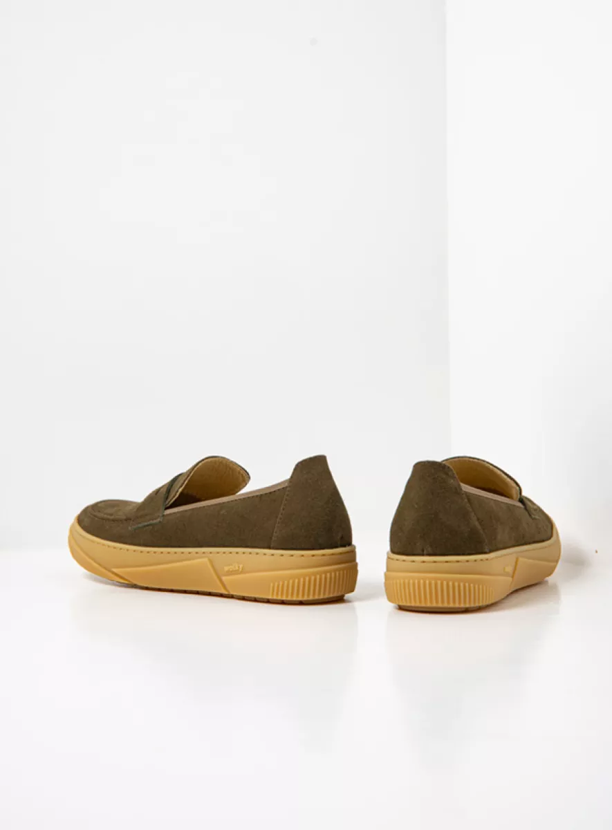 Wolky Slipons 02085 Lumari F2F 87710 olive vegan biocare