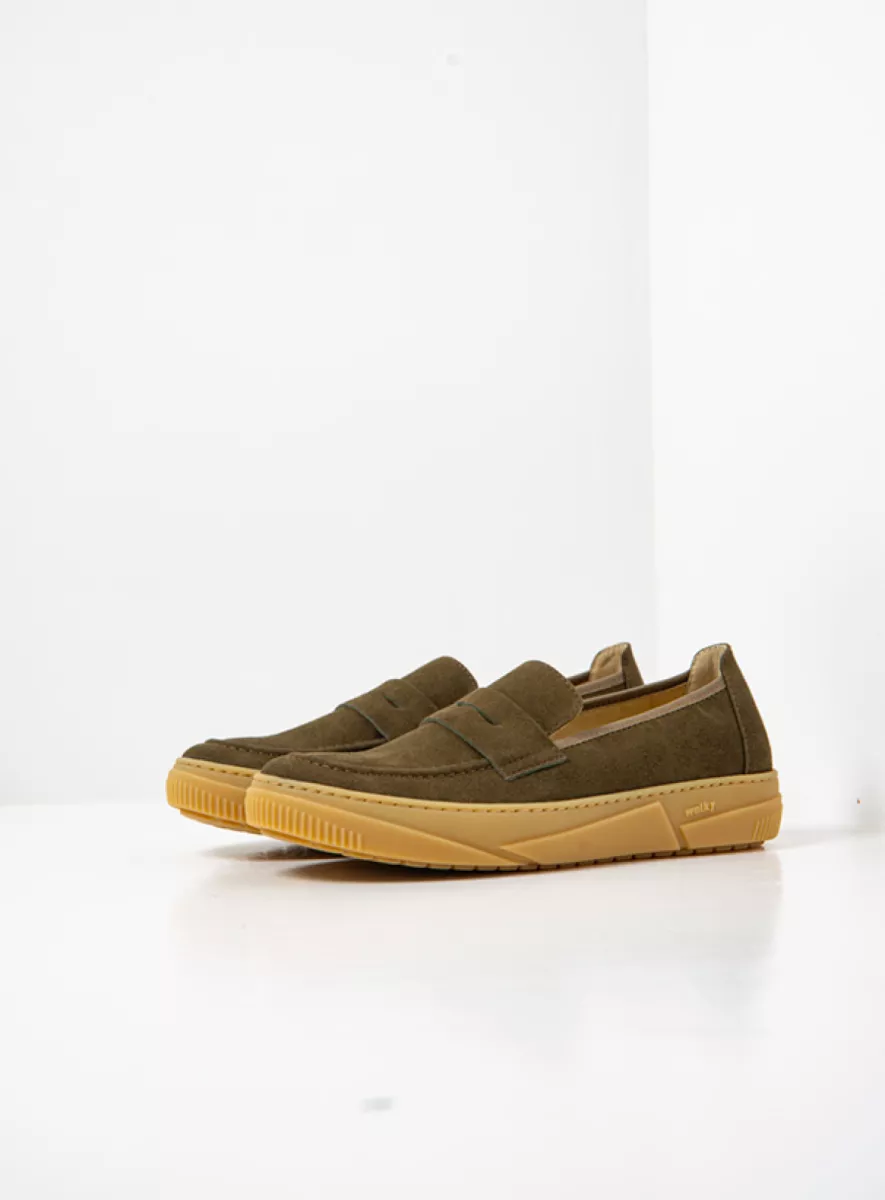 Wolky Slipons 02085 Lumari F2F 87710 olive vegan biocare