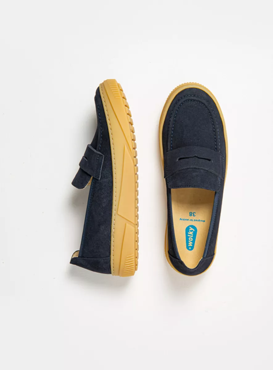 Wolky Slipons 02085 Lumari F2F 87800 blue vegan biocare