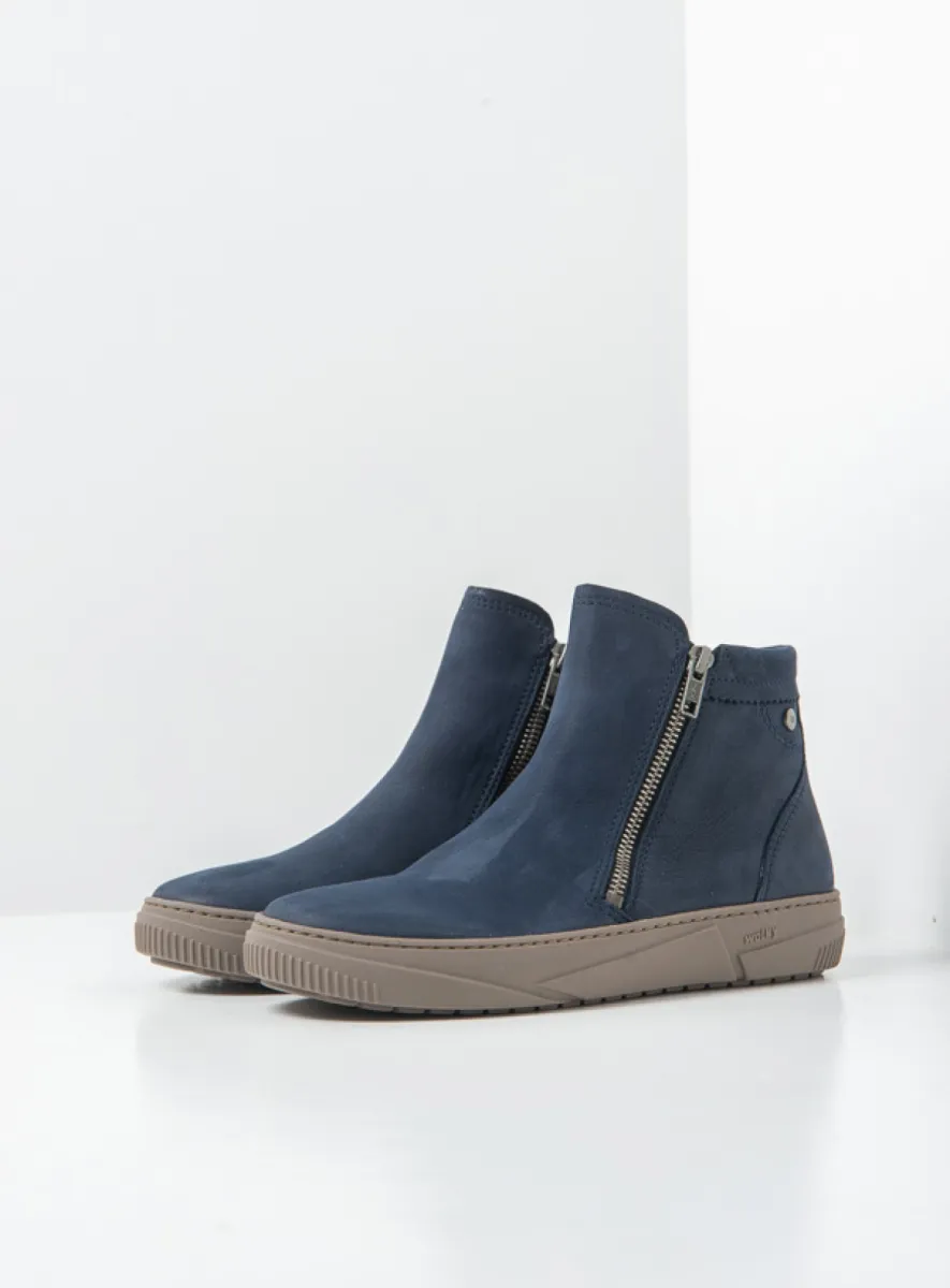 Wolky Centola - blue nubuck Ankle boots for women