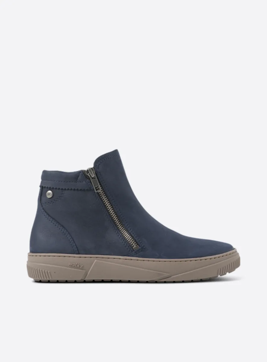 Wolky Centola - blue nubuck Ankle boots for women