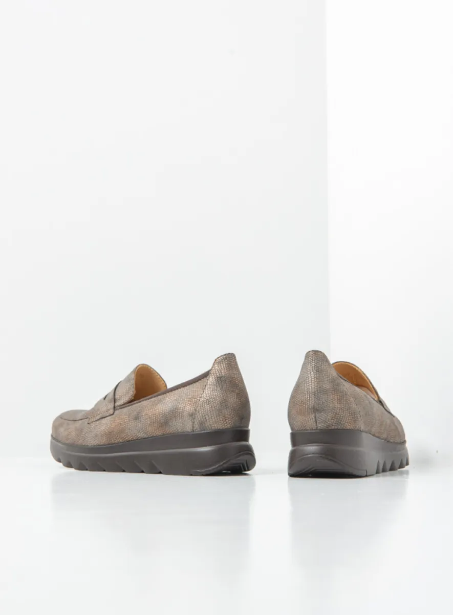 Wolky Slipons 02127 Snoafer F2F 83300 brown metallic vegan biocare