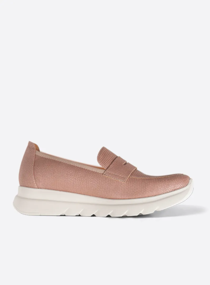 Wolky Snoafer F2F - dusty rose vegan biocare Slip-ons for women
