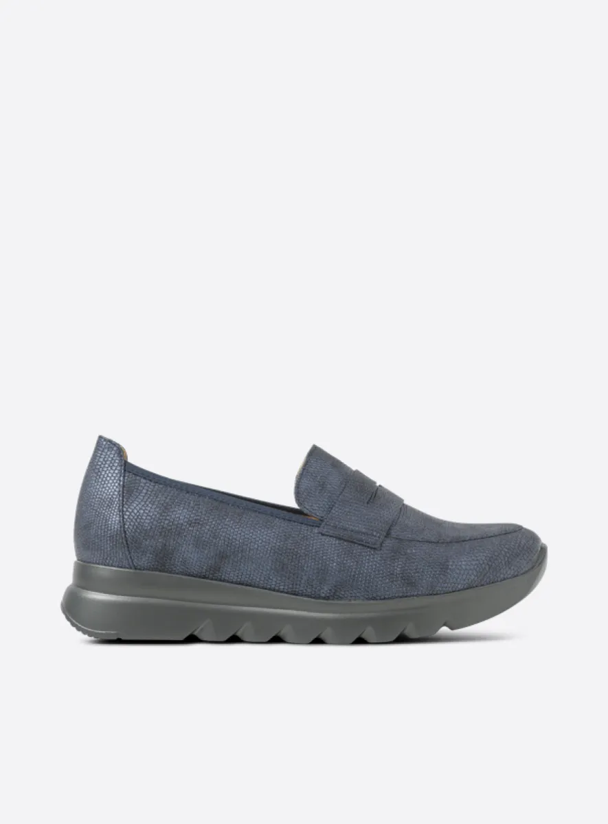 Wolky Slipons 02127 Snoafer F2F 83800 blue vegan biocare