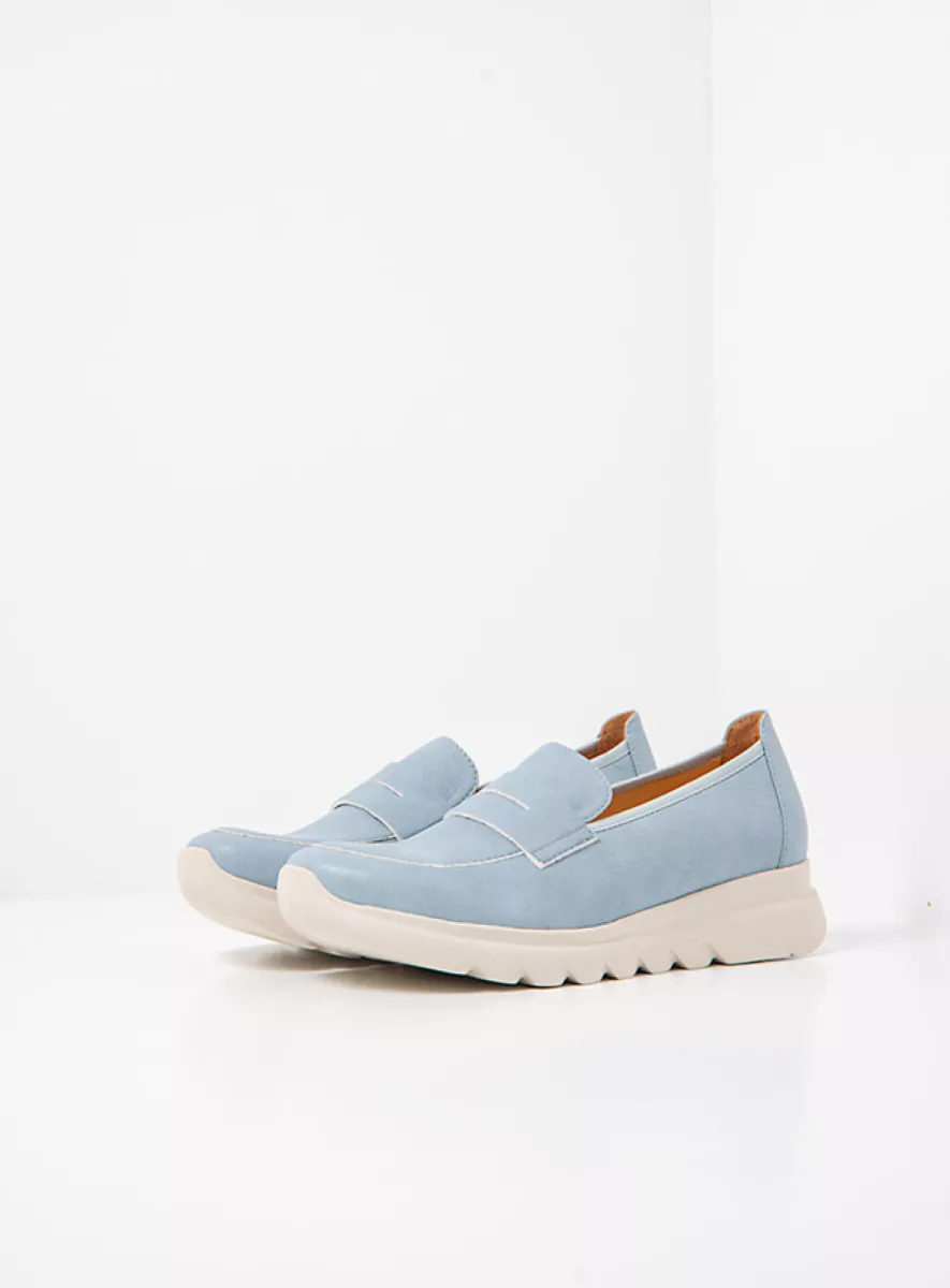 Wolky Slipons 02127 Snoafer F2F 86876 foggy blue vegan biocare