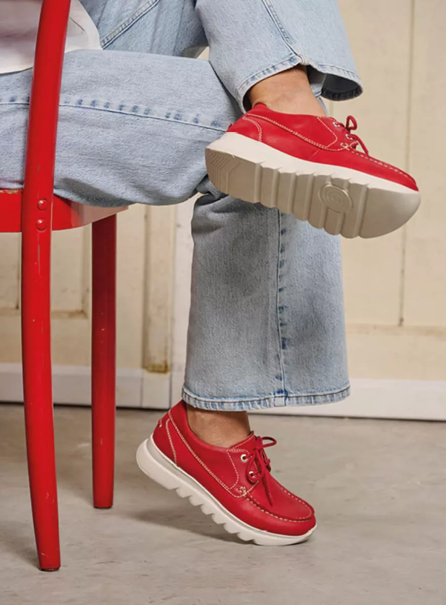 Wolky Lace up shoes 02128 Boaker 36570 red effect leather