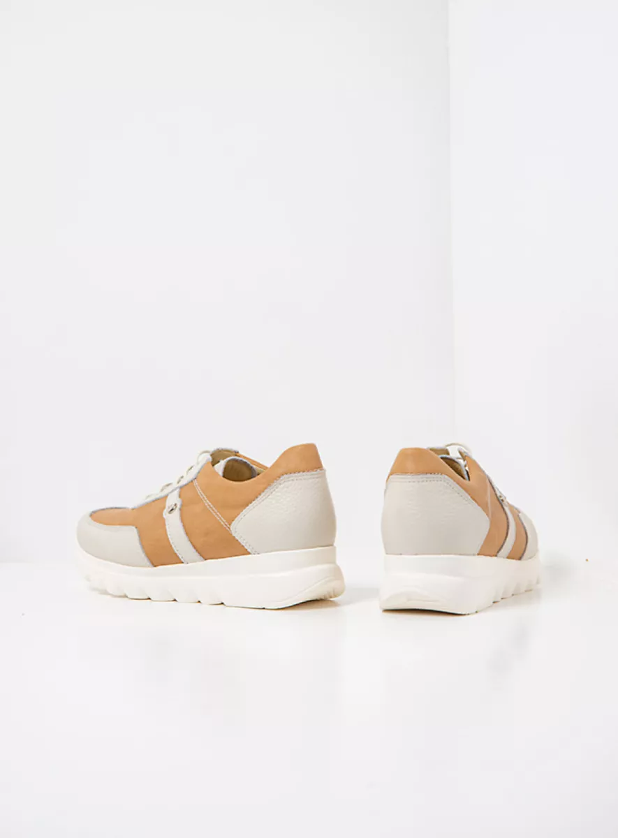 Wolky Trainers 02132 Sneaker S2F 71380 sand combi stretch leather