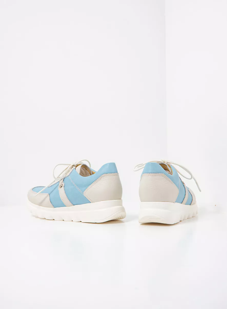 Wolky Trainers 02132 Sneaker S2F 71806 light blue combi stretch leather