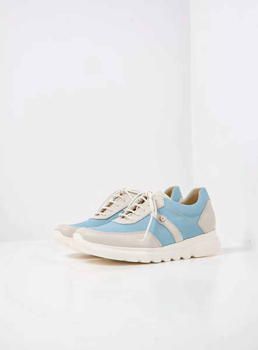 Wolky Trainers 02132 Sneaker S2F 71806 light blue combi stretch leather