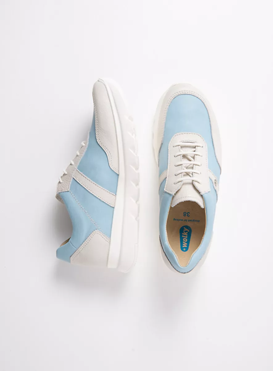 Wolky Trainers 02132 Sneaker S2F 71806 light blue combi stretch leather