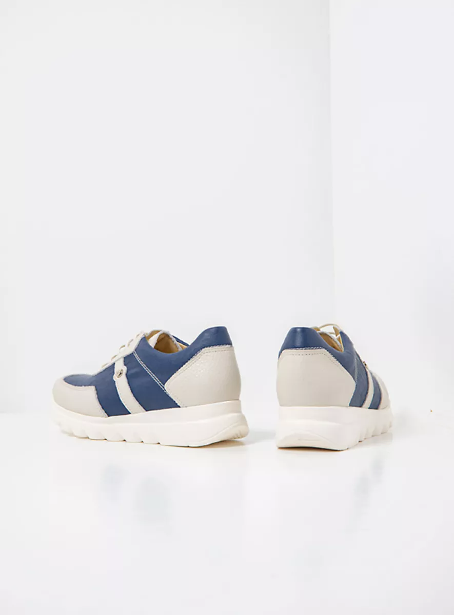 Wolky Trainers 02132 Sneaker S2F 71840 light blue combi stretch leather