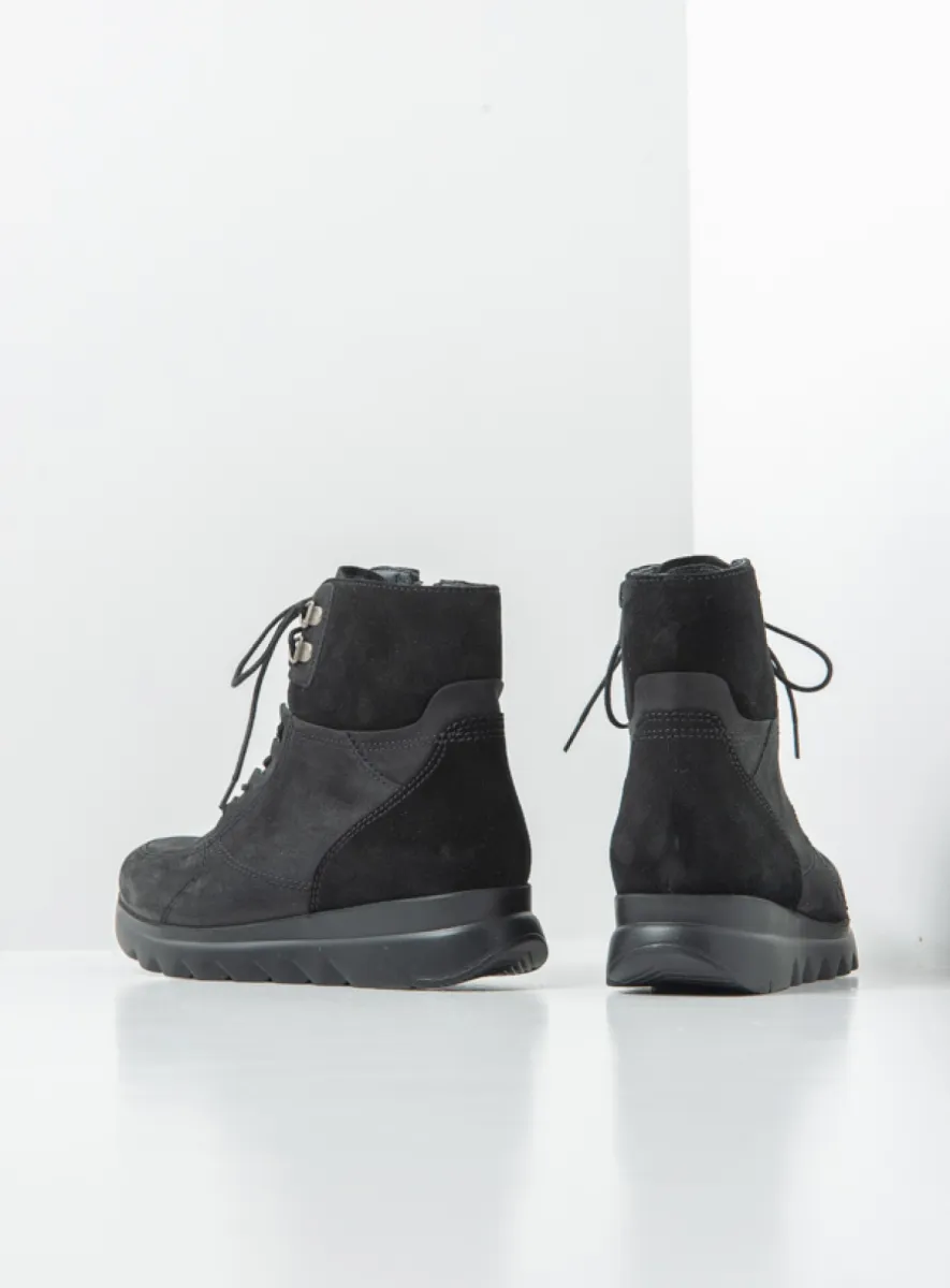 Wolky Lace up boots 02135 Grenada HV 12000 black nubuck
