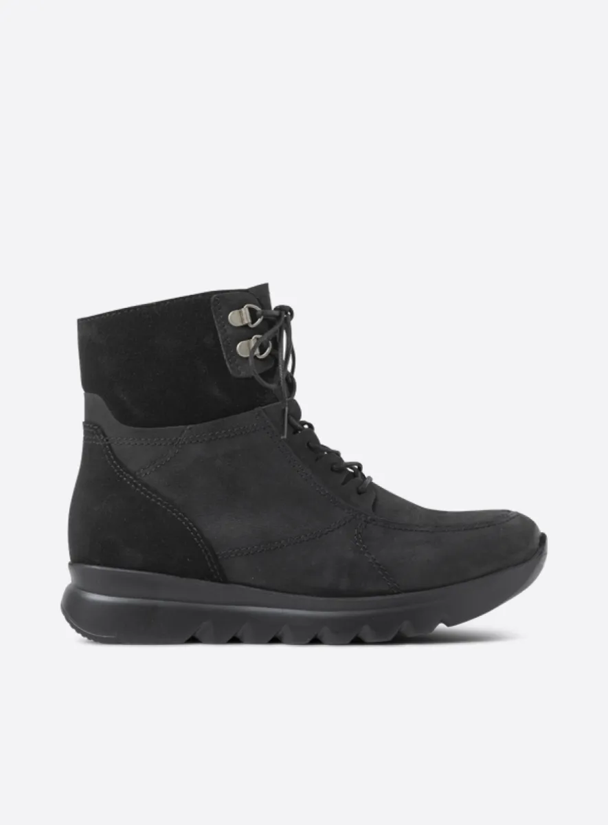 Wolky Grenada HV - black nubuck Arch support shoes for women