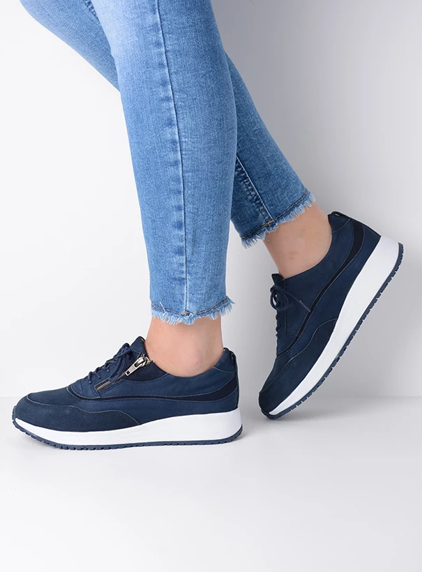 wolky low lace up shoes 02278 sprint 11820 denim nubuck detail