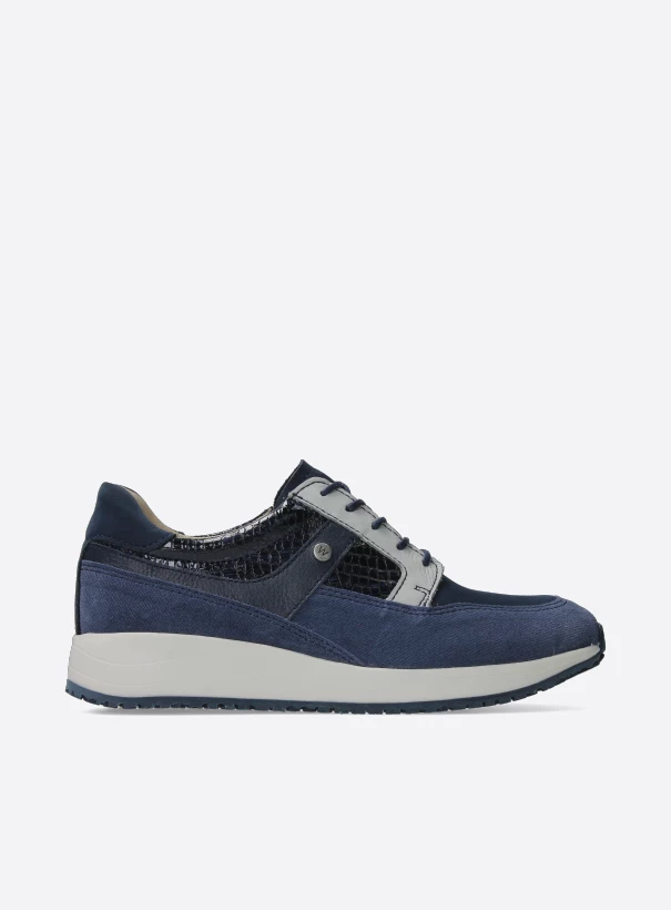 wolky low lace up shoes 02279 hammer 91820 denim combi leather