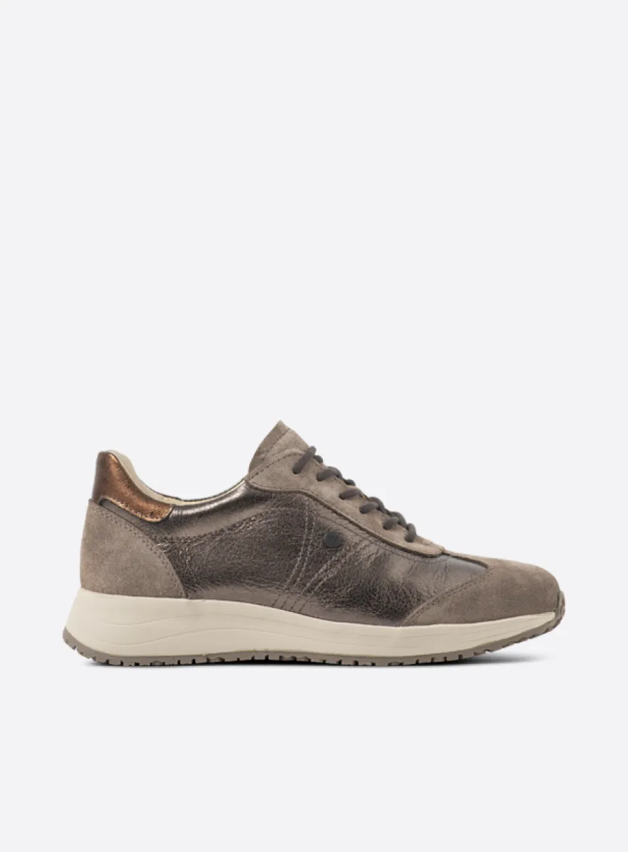 Wolky Daba - lead effect leather Arch support shoes for women