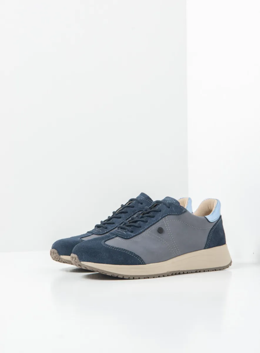 Wolky Daba blue effect leather Arch support shoes for women