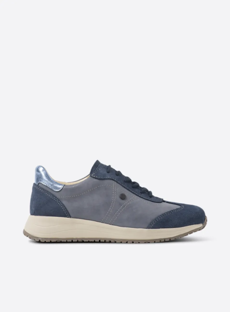 Wolky Daba blue effect leather Arch support shoes for women