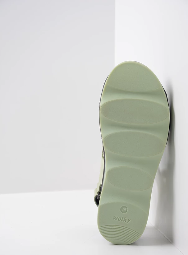 wolky sandals 02350 medusa 11706 light green nubuck sole