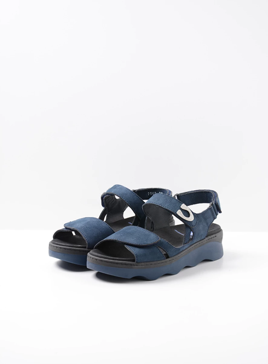 wolky sandals 02350 medusa 11820 denim nubuck front