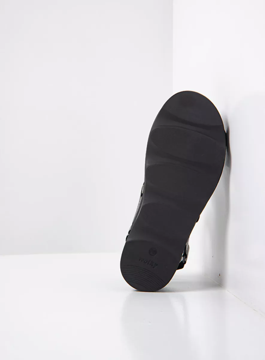 Wolky Sandals 02350 Medusa 23301 carbon metallic leather