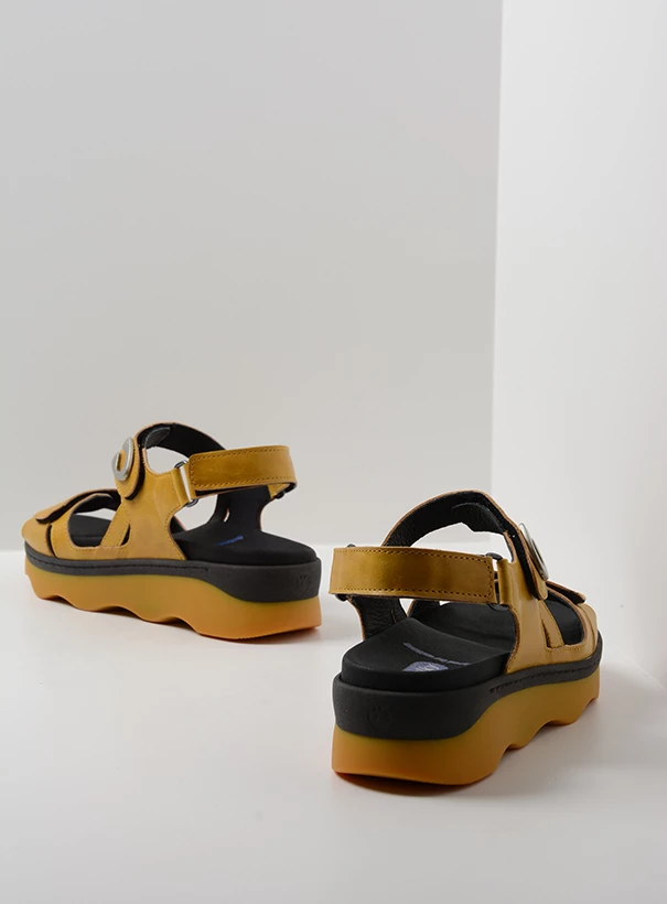 wolky sandals 02350 medusa 33930 amber leather back