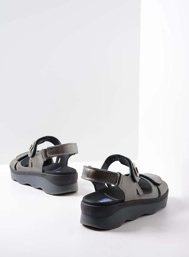 wolky sandals 02350 medusa 71210 anthracite leather back