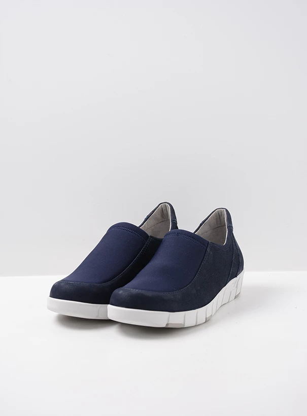 wolky comfort shoes 02453 salton 13870 blue summer nubuck front