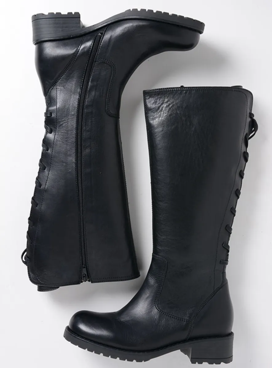 Wolky Lascana - black leather Boots for women