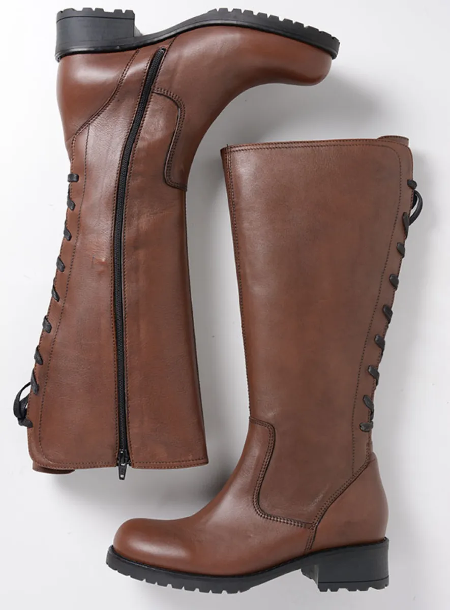 Wolky Lascana - cognac leather Boots for women