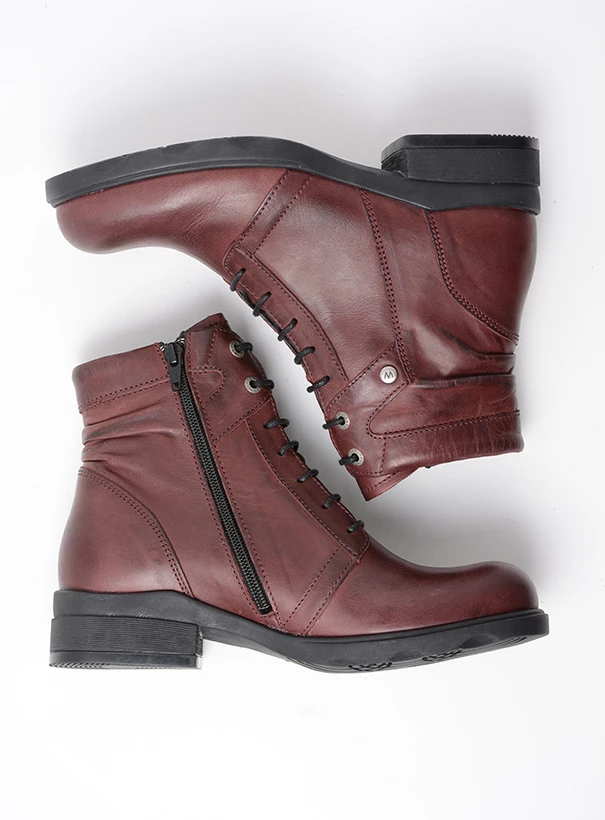 wolky biker boots 02629 center xw 30551 burgundy leather top