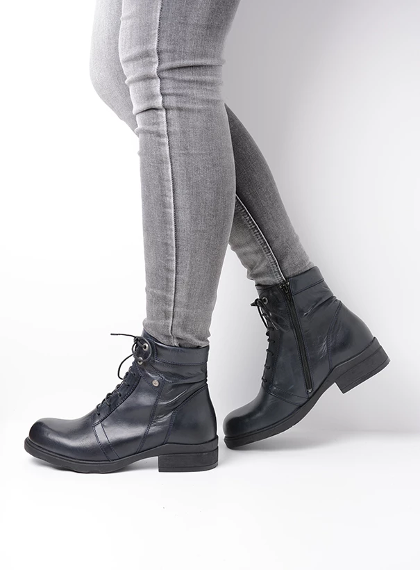 wolky biker boots 02629 center xw 30800 blue leather detail
