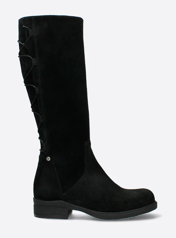 wolky long boots 02633 longview 45000 black suede