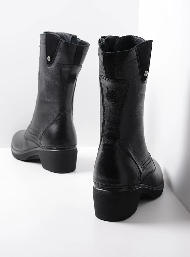 wolky biker boots 02781 shan 24000 black leather back