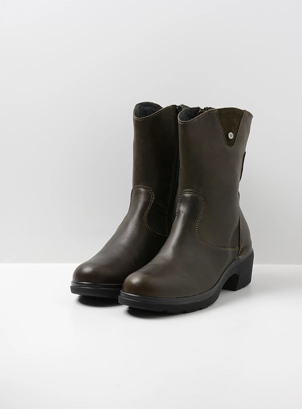 wolky biker boots 02782 arbol 24770 cactus leather front