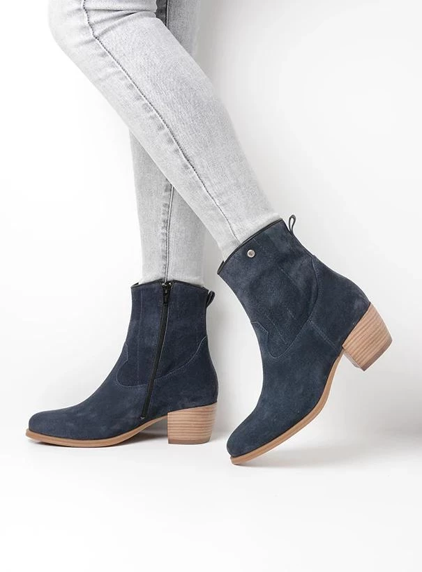 wolky cowboyboots 02878 lubbock 40870 blue summer suede detail