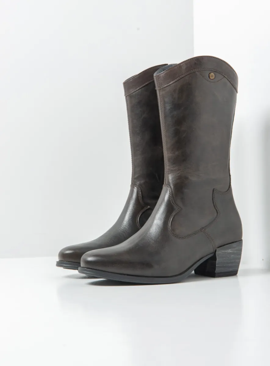 Wolky Caldwell HV - brown leather Cowboy boots for women