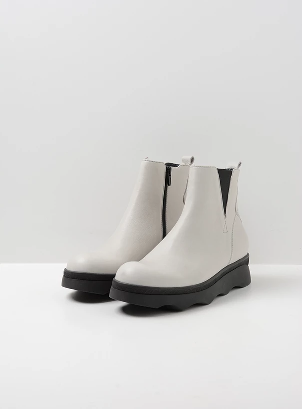 wolky ankleboots 02976 nigata 30104 winter white leather front