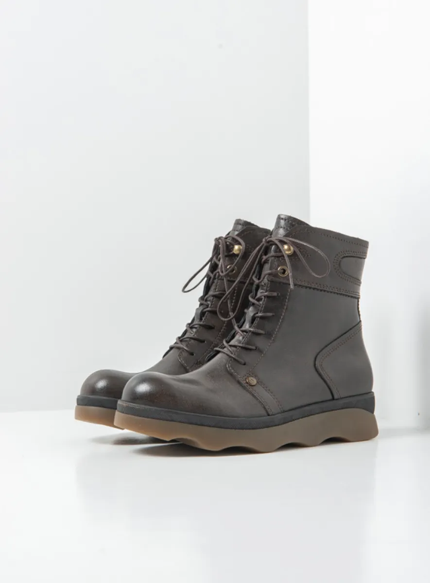 Wolky Destiny HV - brown leather Biker boots for women