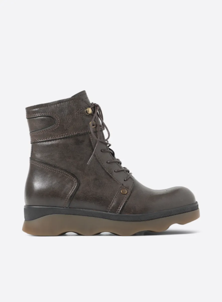 Wolky Destiny HV - brown leather Biker boots for women