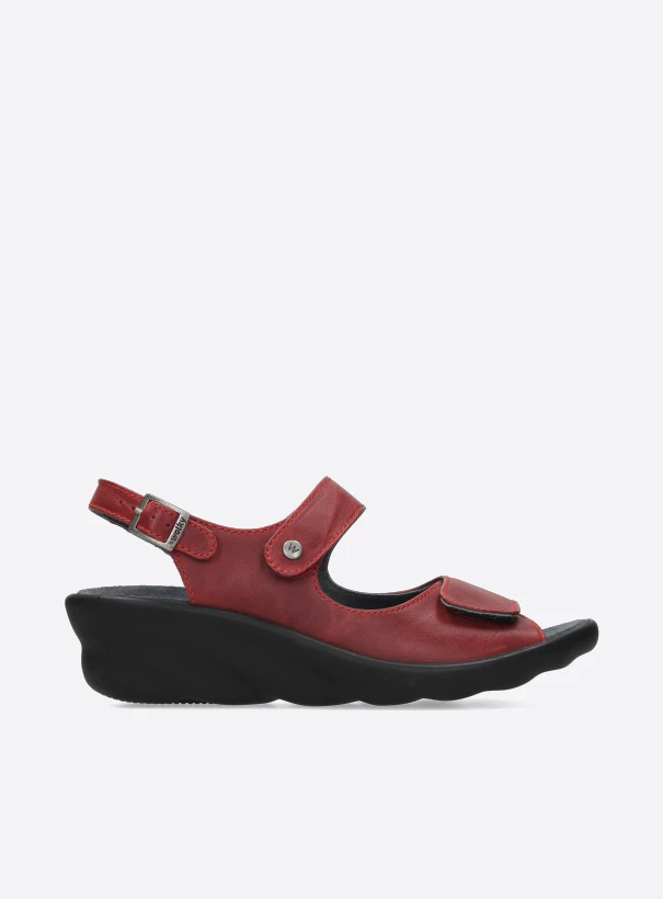 wolky sandals 03125 scala 30500 red leather