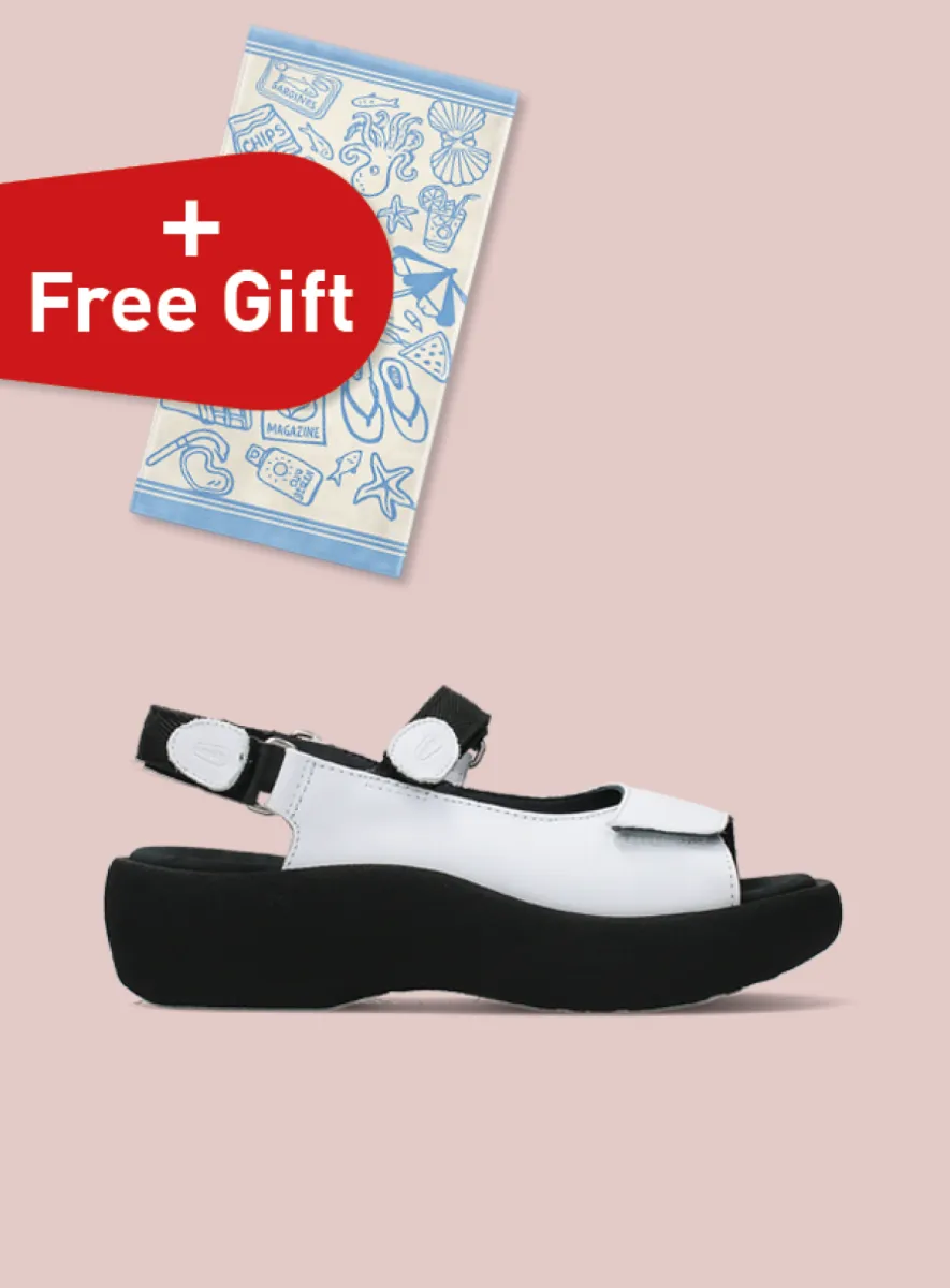 Wolky Jewel - white leather Sandals for women