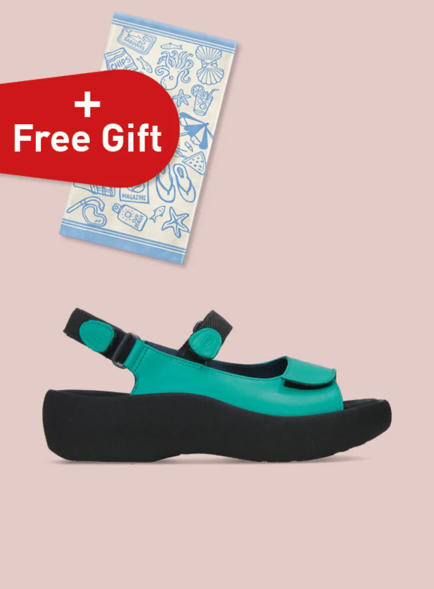 Wolky Jewel - turquoise leather Sandals for women