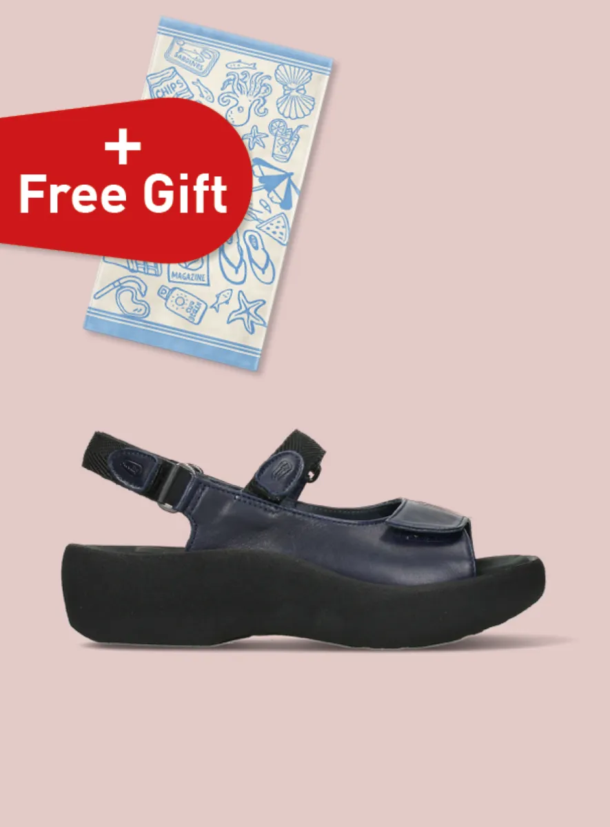 Wolky Jewel - blue leather Sandals for women