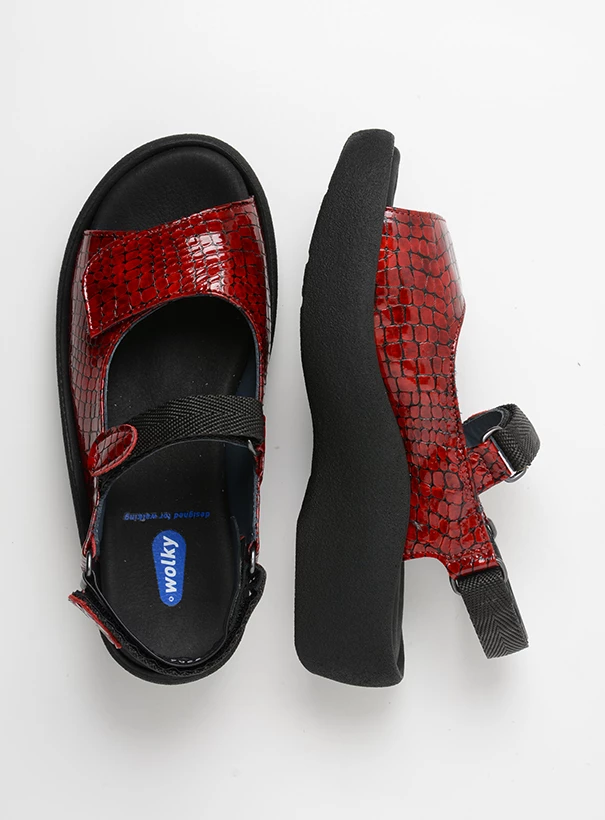 Gooi Zwaaien Automatisch Buy your Wolky Jewel - red crocolook patent leather shoes online - Wolky