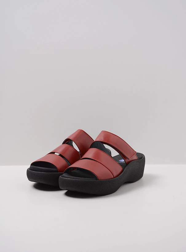 wolky sandals 03207 aporia 30500 red leather front