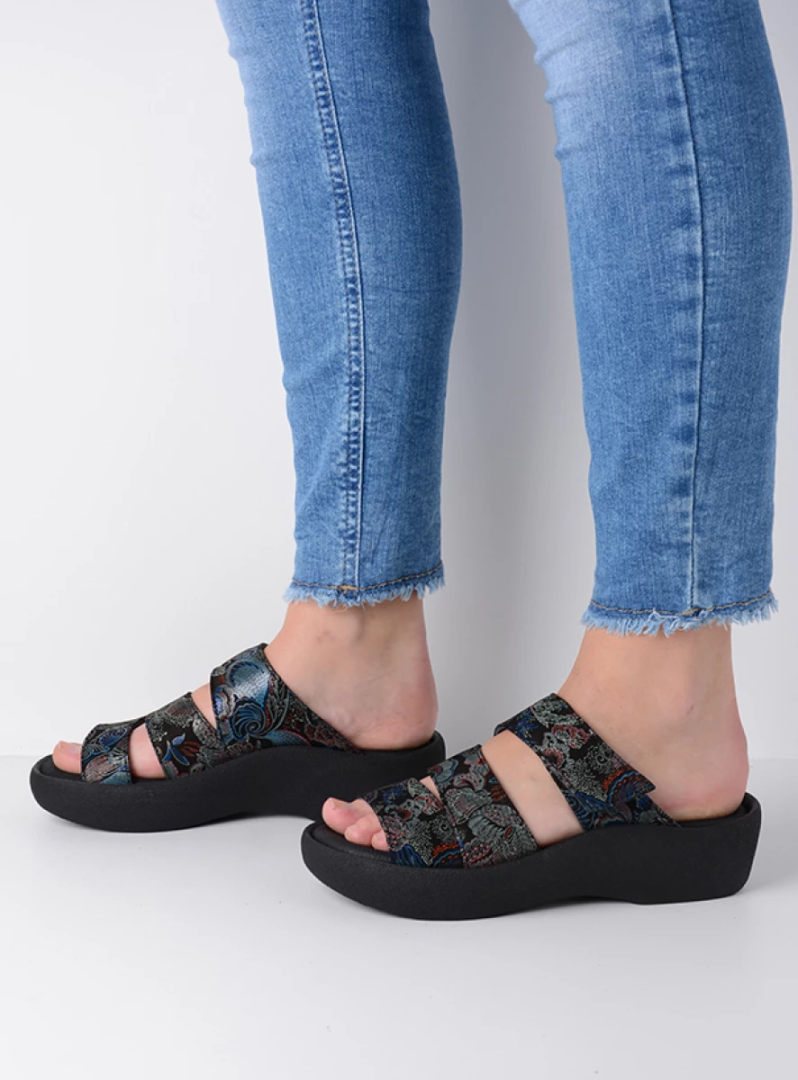 wolky sandals 03207 aporia 68080 black blue suede sfeer