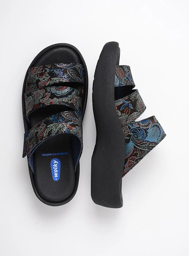 wolky sandals 03207 aporia 68080 black blue suede top