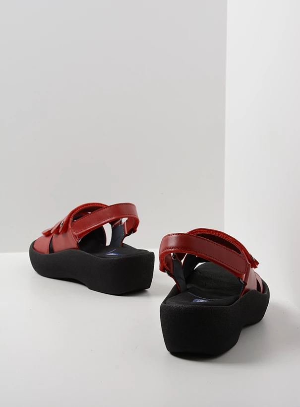 wolky sandals 03223 avalon 30500 red leather back